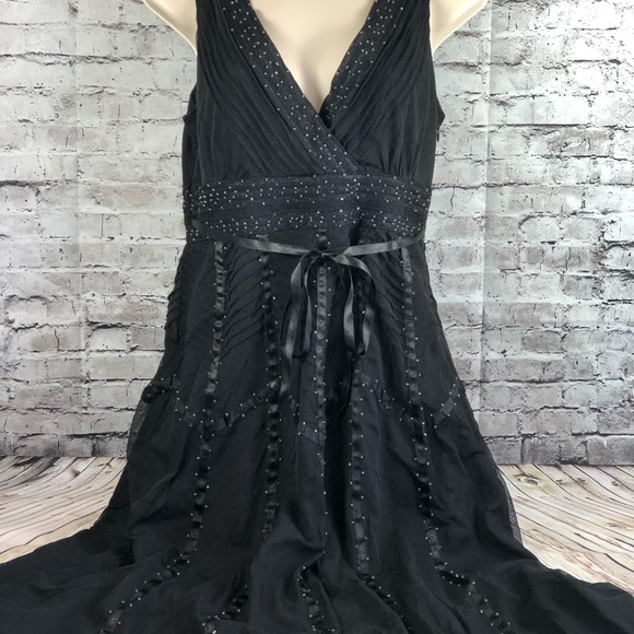Oasis Dresses & Skirts - OASIS beaded mesh cocktail dress made in the UK 14